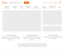 Tablet Screenshot of etsy.com